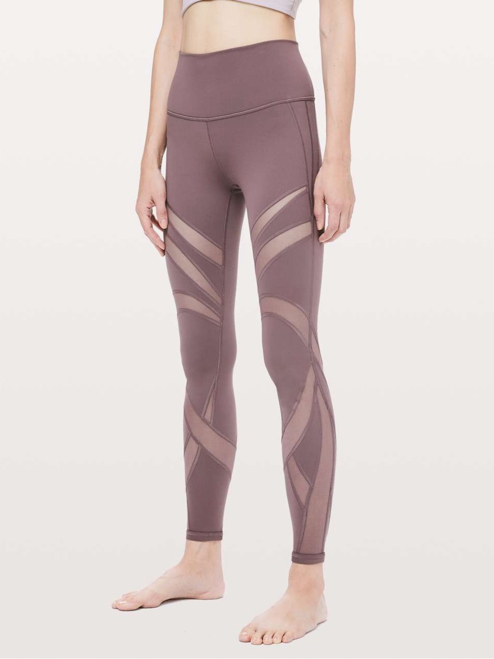 lululemon athletica High-Waist Mesh Panel Leggings — Mauve